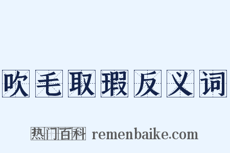 吹毛取瑕反义词是什么意思的图片